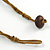 Multistrand Brown Wood Bead Olive Cotton Cord Necklace - 70cm L - view 5