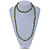 Long Multistrand Twisted Glass Bead Necklace (Mint Green, Olive, White) - 110cm L - view 3