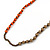 Extra Long Single Strand Acrylic, Wood Bead Neckalce (Bronze, Orange, Coral) - 120cm L - view 6