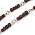 Long Plum Glass Bead Necklace with Purple Silk Tassel - 82cm L/ 12cm Tassel - view 4