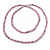 Long Multistrand Twisted Glass Bead Necklace (Lavender, Pink, White) - 124cm L - view 7