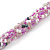 Long Multistrand Twisted Glass Bead Necklace (Lavender, Pink, White) - 124cm L - view 3