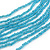Light Blue Glass Bead V-Shape Tassel Necklace - 40cm L/ 12cm Drop - view 6