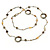 Long Single Strand Glass Bead Necklace (Bronze/ Transparent/ White) - 126cm L - view 6