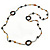 Long Single Strand Glass Bead Necklace (Balck/ Peacock/ Hematite/ Amber) - 124cm L