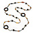 Long Single Strand Glass Bead Necklace (Balck/ Peacock/ Hematite/ Amber) - 124cm L - view 2
