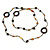 Long Single Strand Glass Bead Necklace (Balck/ Peacock/ Hematite/ Amber) - 124cm L - view 3