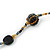 Long Single Strand Glass Bead Necklace (Balck/ Peacock/ Hematite/ Amber) - 124cm L - view 5