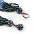 Bronze/ Plum/ Light Blue/ Peacock Small Glass Bead Multistrand Necklace - 48cm L - view 5
