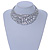 Statement Wired Choker Necklace In Silver Tone Metal - view 2