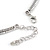 Ethnic Hammered Teardrop Pendant Necklace In Silver Tone Metal - 40cm L/ 6cm Ext - view 6