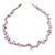 7-8mm Pale Lavender Nugget Freshwater Pearl Necklace with Rhodium Plated Closure - 37cm L