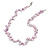 7-8mm Pale Lavender Nugget Freshwater Pearl Necklace with Rhodium Plated Closure - 37cm L - view 3