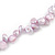 7-8mm Pale Lavender Nugget Freshwater Pearl Necklace with Rhodium Plated Closure - 37cm L - view 4