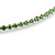 Salad Green Top Grade Austrian Crystal Choker Necklace In Rhodium Plated Metal - 35cm L/ 11cm Ext - view 3