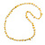 Long Lemon Yellow/ Transparent Shell Nugget and Glass Crystal Bead Necklace - 110cm L - view 5