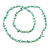 Long Pastel Mint Green/ Transparent Shell Nugget and Glass Crystal Bead Necklace - 110cm L - view 3