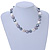 15mm Contemporary Simulated Pastel Off Round Glass Pearl Bead Necklace with Silver Tone Spring Ring Closure - 43cm L - view 2