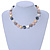 15mm Contemporary Simulated Pastel Off Round Glass Pearl Bead Necklace with Silver Tone Spring Ring Closure - 43cm L - view 2
