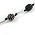 Black Ceramic Bead with Wire Element Neckalce In Silver Tone - 48cm L/ 6cm Ext - view 5