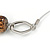 Wood and Resin Bead 'Candy' Necklace with Metallic Silver Cord (Black/ White/ Brown) - 80cm L - view 5