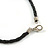 Animal Print Shell Componets and Brown/Black Ceramic Beads with Black Faux Leather Cord - 64cm L - view 5