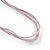Long Multistrand Purple Shell Necklace with Lavender Cotton Cords - 86cm L - view 6