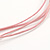 Long Multistrand Pink/ Brown  Shell Necklace with Light Pink Cotton Cords - 70cm L - view 5