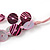 Long Multistrand Pink Shell Necklace with Light Pink Cotton Cords - 86cm L - view 5