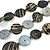 Long Multistrand Black/ Grey Shell Necklace with Black Cotton Cords - 76cm L - view 4