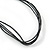 Long Multistrand Black/ Grey Shell Necklace with Black Cotton Cords - 76cm L - view 5