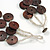 3 Strand Brown Button Shape Wood and Transparent Glass Bead Necklace - 60cm L - view 5