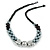 Black/ Grey/ Transparent Acrylic Cluster Bead Necklace - 44cm L - view 3
