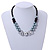 Black/ Grey/ Transparent Acrylic Cluster Bead Necklace - 44cm L - view 2
