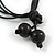 Long Chunky 2 Strand Multicoloured Wood Bead Black Cord Necklace - 86cm L - view 6