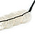 Exquisite White Shell Disk Black Faux Leather Cord Necklace - 66cm L - view 3