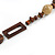 Chunky Wood Bead with Faux Leather Cord Long Necklace - 90cm L - view 4
