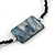Long Grey Shell Nugget Black Glass Bead Necklace - 110cm L - view 5