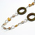 Wood and Shell Cotton Cord Necklace (Green/ Brown/ Olive) - 94cm L - view 3