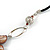 Brown Shell Floral Faux Leather Cord Long Necklace - 90cm L - view 5