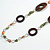 Wood and Shell Cotton Cord Necklace (Orange/ Brown/ Green) - 94cm L - view 3