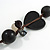 Large Oval Resin Pendant with Beaded Cotton Cord Necklace (Brown/ Black) - 42cm L/ 8cm Front Drop - view 5