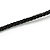 Long Layered Multi-strand Plum/ Transparent Glass Bead Black Faux Leather Cord Necklace - 100cm L - view 5