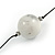 Long Resin, Wood, Ceramic Bead Silk Cord Necklace (White, Black) - 92cm L - view 4