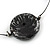 Long Resin, Wood, Ceramic Bead Silk Cord Necklace (White, Black) - 92cm L - view 5