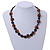 Exquisite Glass and Ceramic Bead Cord Necklace (Brown, Black, Amber) - 54cm Long - view 2