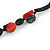 Exquisite Glass and Ceramic Bead Cord Necklace ( Black, Red) - 54cm Long - view 4