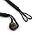 Exquisite Glass and Ceramic Bead Cord Necklace ( Black, Red) - 54cm Long - view 6