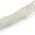 Multistrand Twisted White Frosted Glass Bead Necklace - 40cm L - view 4