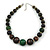 Brown/ Green Graduated Wood Bead Necklace - 42cm L/ 4cm Ext - view 4